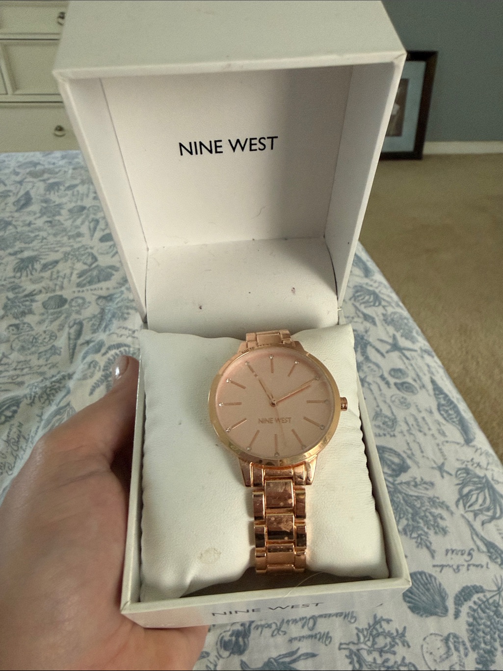 Nine West Rose Gold Womens Bracelet Watch